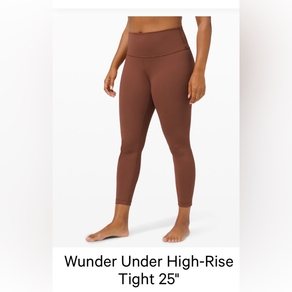 Lululemon Wunder Under High-Rise Tight 25” inseam size 10 Ancient Copper